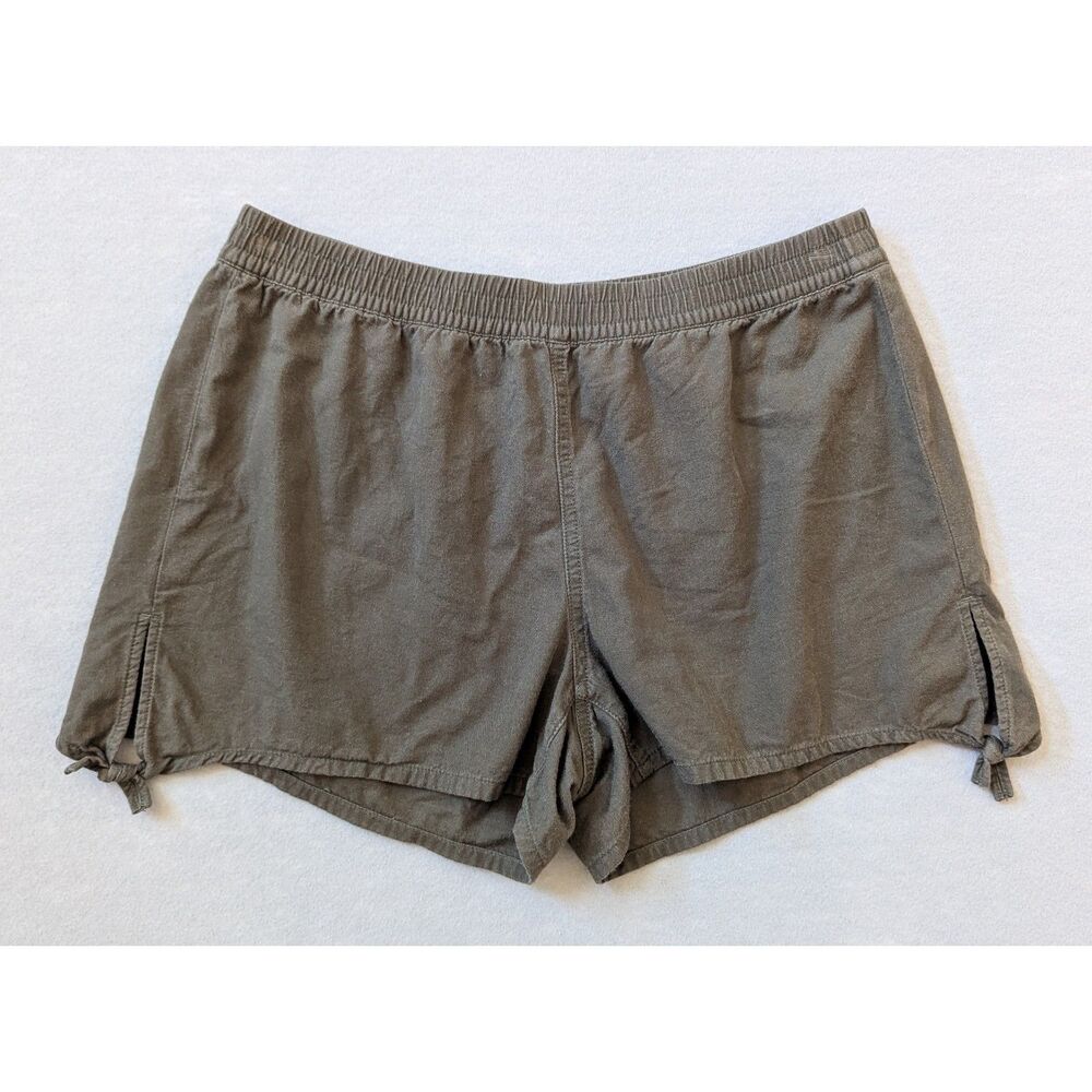 Madewell Pull On Side Tie Olive Green Shorts Size M